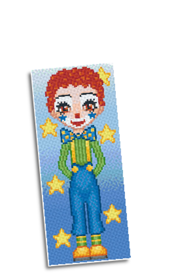 Clown Peter Three [3] Baseplates PixelHobby Mini-mosaic Art Kit image 0